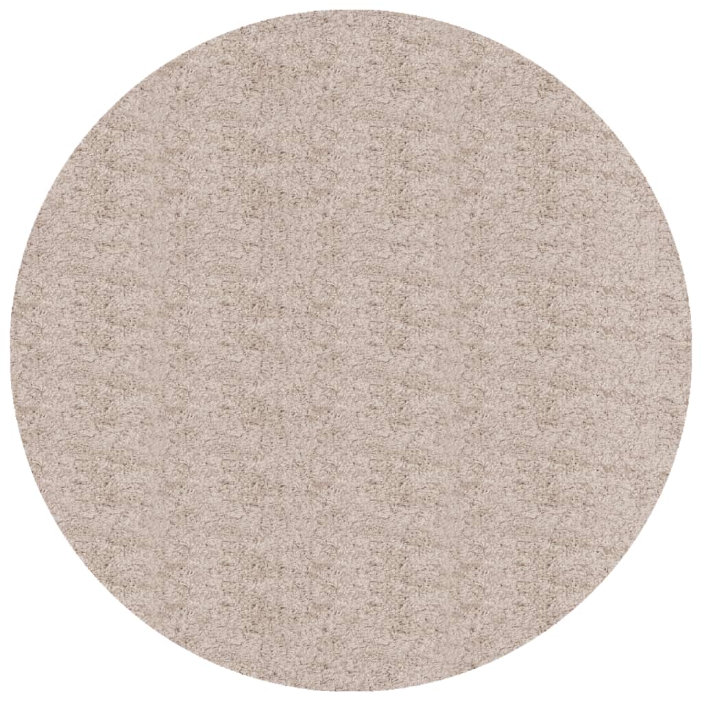 Vidaxl Rug Pamplona Shaggy Sterkt moderne ø 80 cm beige