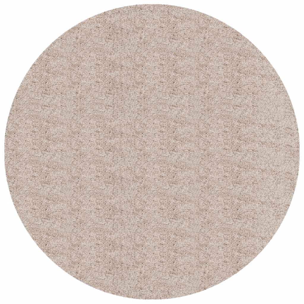 Vidaxl -mattan Pamplona Shaggy mycket modern Ø 100 cm beige