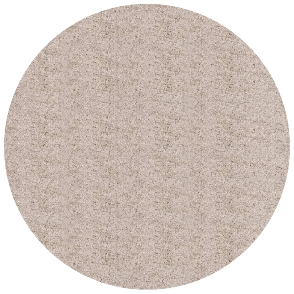 Vidaxl Rug Pamplona Shaggy Sterkt moderne ø 200 cm beige