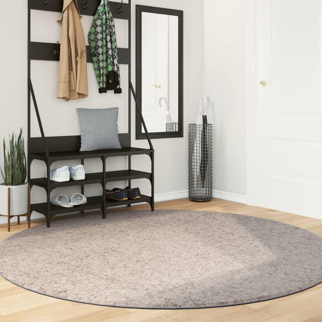 Vidaxl Rug Pamplona Shaggy zelo moderno Ø 200 cm bež