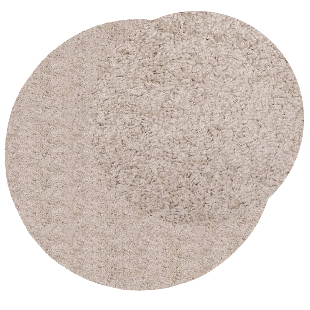 Vidaxl -mattan Pamplona Shaggy mycket modern Ø 240 cm beige