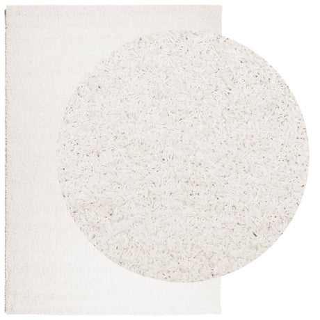 Vidaxl vloerkleed pamplona shaggy hoogpolig modern 120x170 cm crème