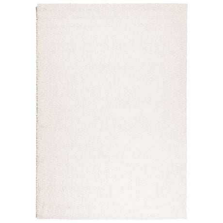 Vidaxl vloerkleed pamplona shaggy hoogpolig modern 160x230 cm crème