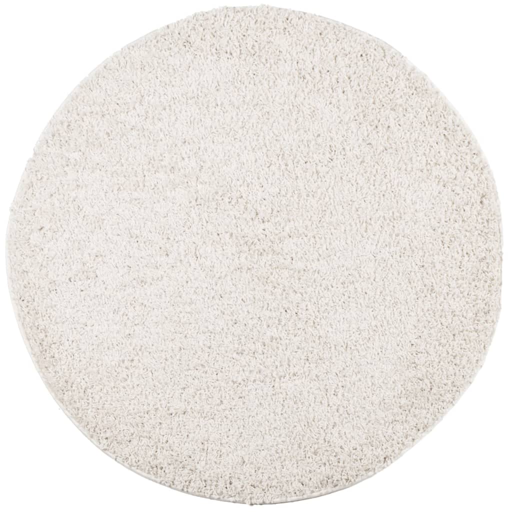 Vidaxl tapis Pampelune Shaggy hautement pôle moderne Ø 160 cm Crème Color