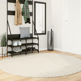 Vidaxl Rug Pamplona Shaggy Zelo moderna Ø 200 cm kremna barva