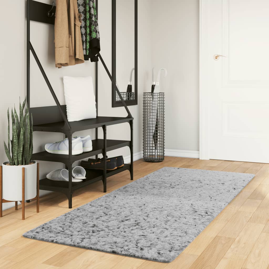 Vidaxl Rug Pamplona Shaggy zelo moderna 80x200 cm siva