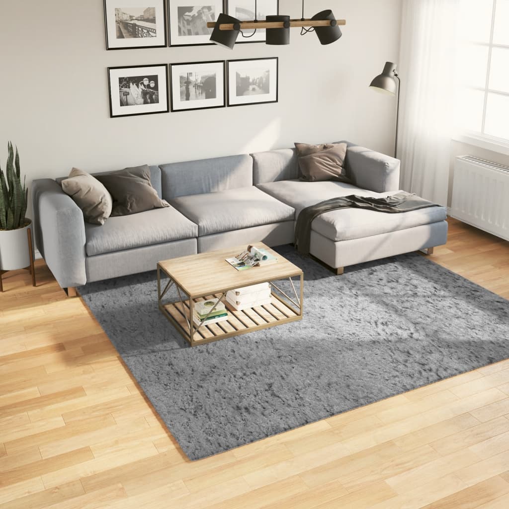 Vidaxl Rug Pamplona Shaggy meget moderne 240x240 cm grå