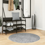 Vidaxl Rug Pamplona Shamgy héich Pole modern Ø 100 cm Grey