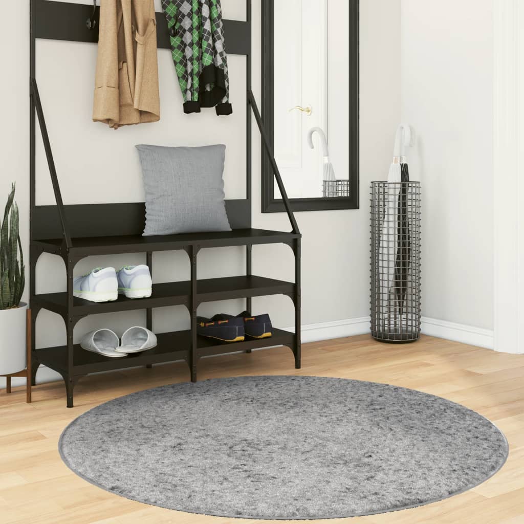 Vidaxl RUAM PAMPLONA SHAGGY altamente moderno Ø 120 cm grigio