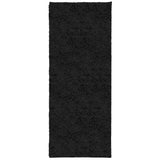 Alfombra Vidaxl Pamplona Shaggy altamente moderna 80x200 cm Negro