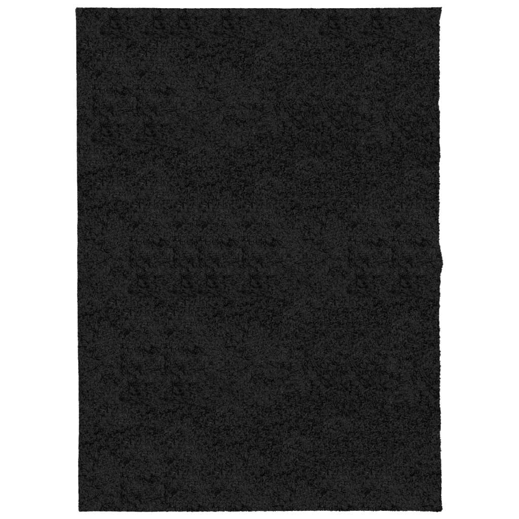 Alfombra Vidaxl Pamplona Shaggy altamente moderna 140x200 cm Negro