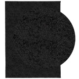 Alfombra Vidaxl Pamplona Shaggy altamente moderna 140x200 cm Negro