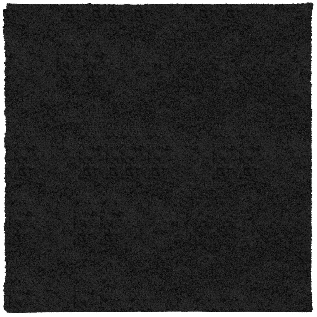 Alfombra Vidaxl Pamplona Shaggy altamente moderna 160x160 cm Negro