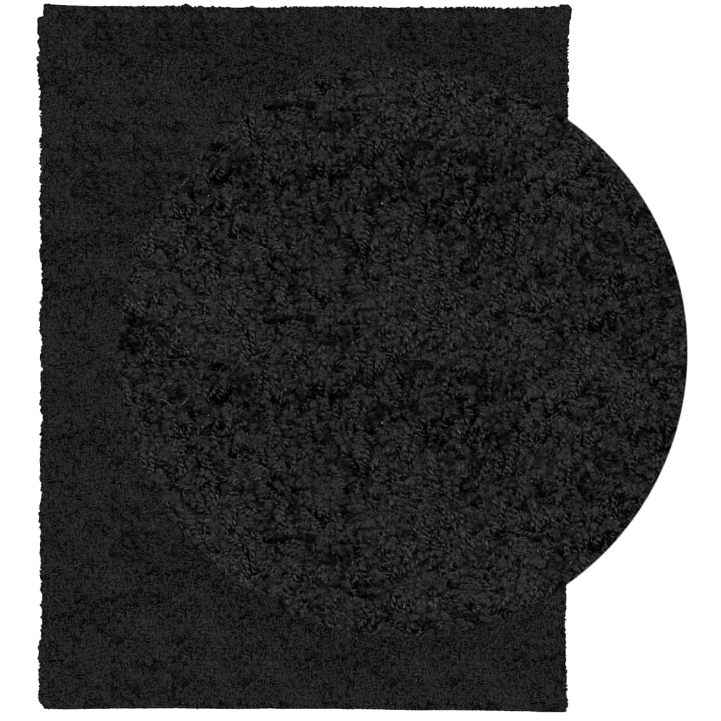 Vidaxl tapis Pampelona Shaggy hautement moderne 300x400 cm noir