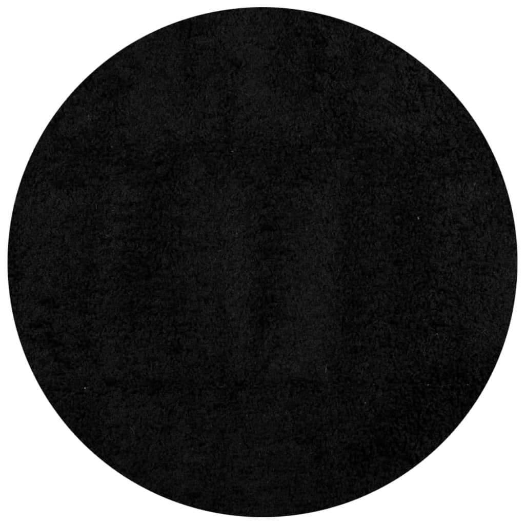 Vidaxl RUG PAMPLONA SHAGGY Modern Modern Ø 80 cm Negro