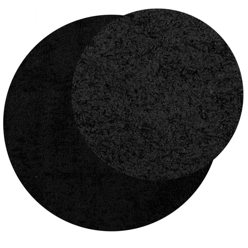 Vidaxl RUG PAMPLONA SHAGGY Modern Modern Ø 80 cm Negro