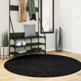 Vidaxl Rug Pamplona Shaggy meget moderne Ø 160 cm sort