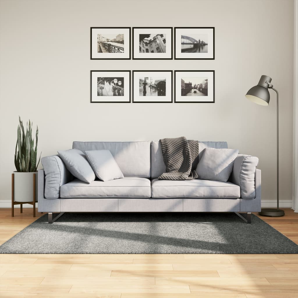 Vidaxl Rug Pamplona Shaggy Sterkt moderne 120x170 cm grønn