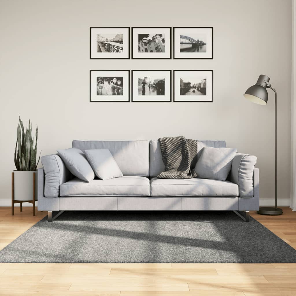 Vidaxl Rug Pamplona Shaggy Sterkt moderne 160x160 cm grønn