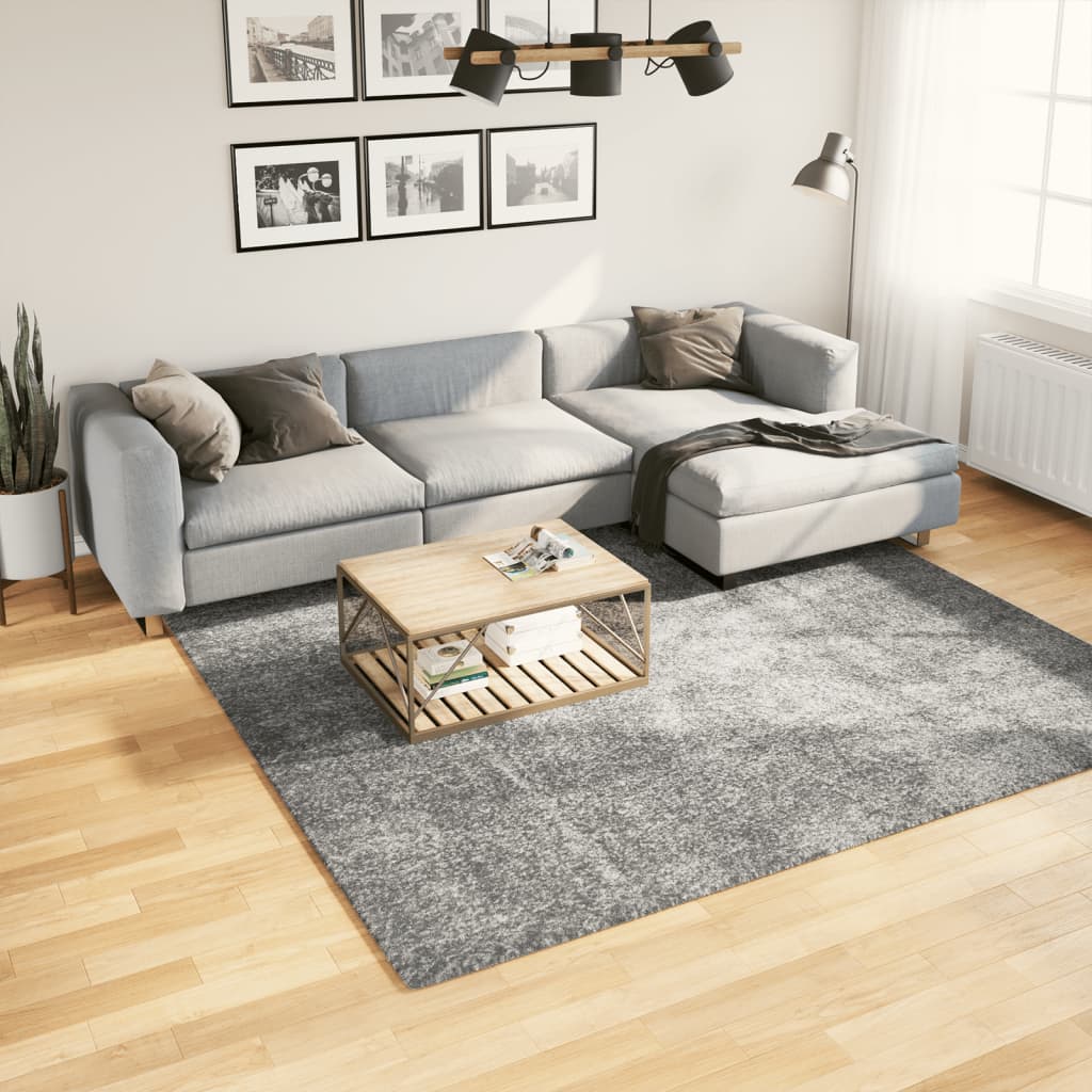 Vidaxl Rug Pamplona Shaggy Sterkt moderne 240x240 cm grønn