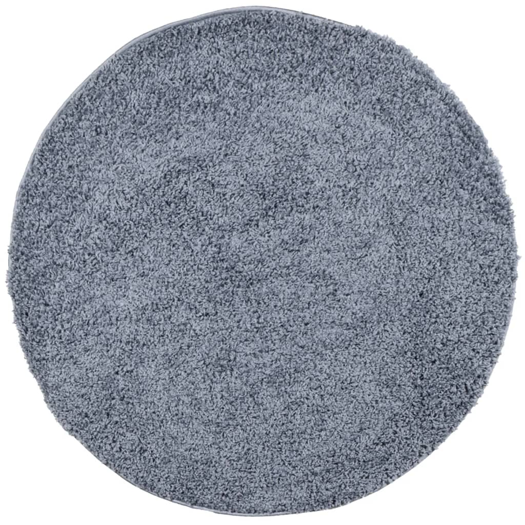 Vidaxl tapis Pampelona Shaggy hautement moderne Ø 80 cm bleu