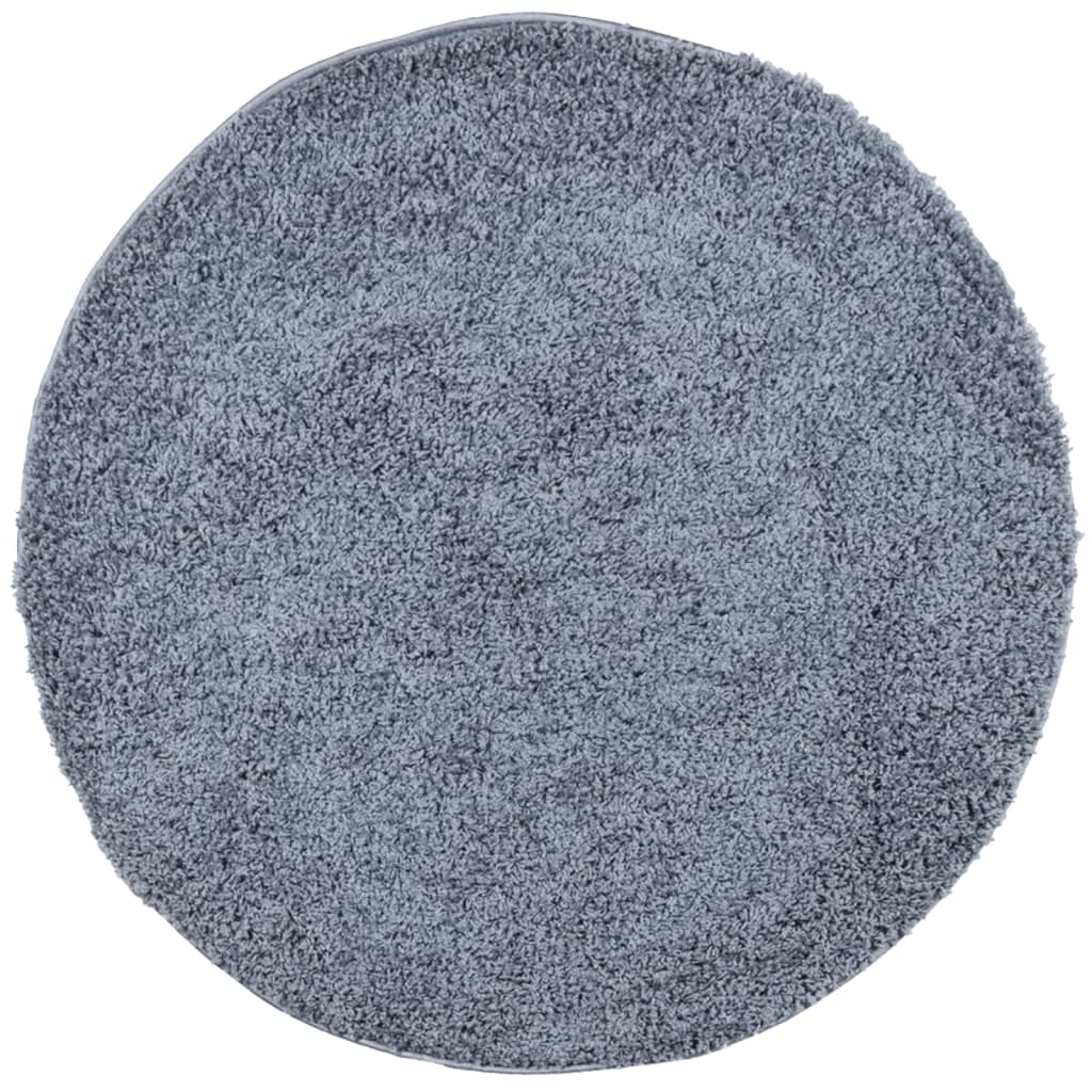 Vidaxl tapis Pampelune Shaggy hautement moderne Ø 100 cm bleu