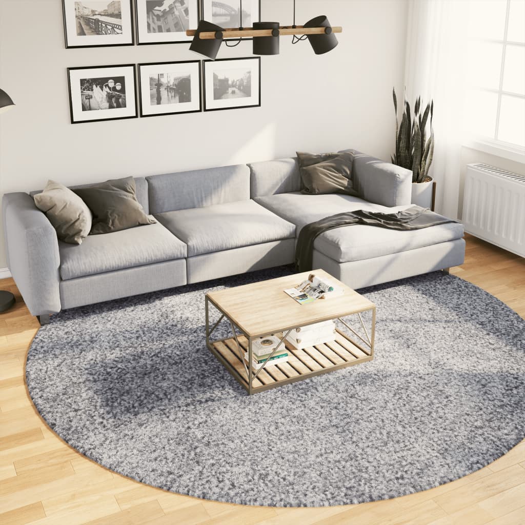 Vidaxl Rug Pamplona Shaggy Sterkt moderne ø 280 cm blå