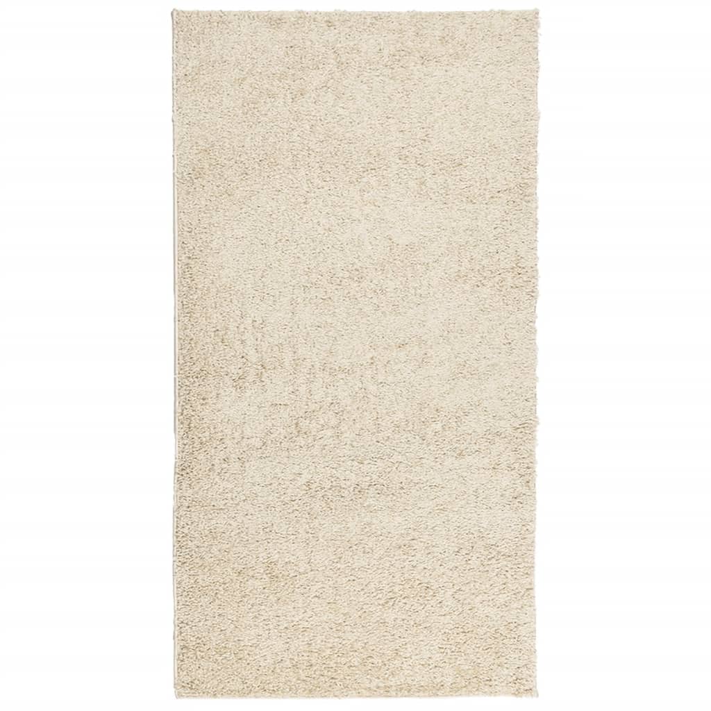 Vidaxl vloerkleed shaggy hoogpolig modern 80x150 cm goudkleurig