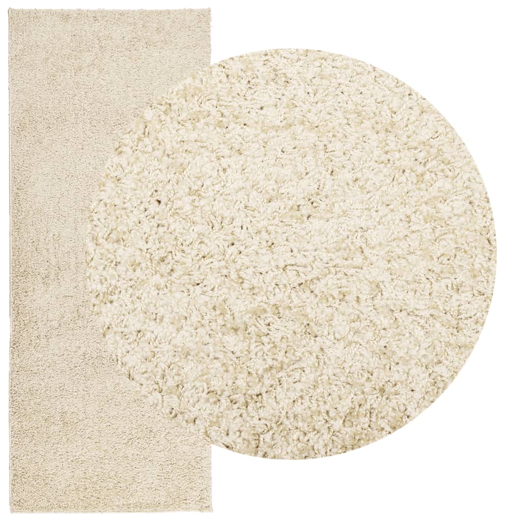 Vidaxl Rug Pamplona Shaggy Sterkt moderne 80x200 cm gullfarge