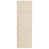 Vidaxl vloerkleed pamplona shaggy hoogpolig modern 80x250 cm goudkleur