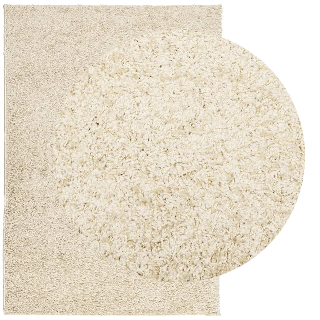 Vidaxl Rug Pamplona Shamgy héich modern 120x170 cm Gold