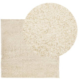 Vidaxl tapis Pampelune Shaggy hautement moderne 160x160 cm or