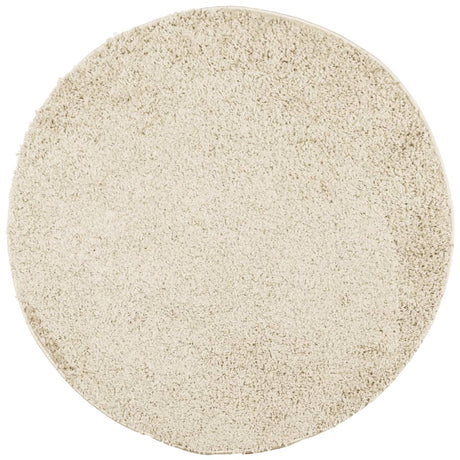 Vidaxl vloerkleed pamplona shaggy hoogpolig modern ø 160 cm goudkleur