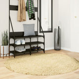 Vidaxl Rug Pamplona Shaggy meget moderne Ø 160 cm guldfarve