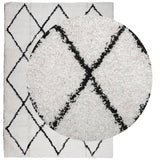 Vidaxl Rug Pamplona Shaggy Meget bunke 160x230 cm creme og sort