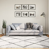 Vidaxl Rug Pamplona Shaggy meget pol 200x200 cm creme og sort