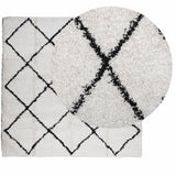 Vidaxl rug Pamplona Shaggy Highly Pole 240x240 cm Cream and Black