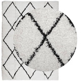 Vidaxl RUG PAMPLONA SHAGGY HIGHTLE Pole 240x340 cm de crema y negro