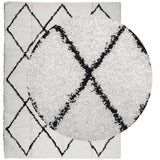 Vidaxl Rug Pamplona Shaggy Sterkt pole 300x400 cm krem ​​og svart