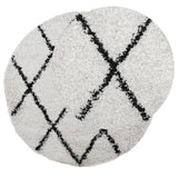 VidaXL rug Pamplona Shaggy Highly pile Ø 240 cm cream and black