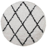 Vidaxl Rug Pamplona Shaggy Meget bunke Ø 280 cm creme og sort