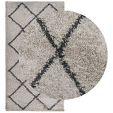 Vidaxl tapis Pampelune Shaggy hautement pôle 80x150 cm anthracite beige