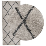 Vidaxl tapis Pampelune Shaggy hautement pôle 80x200 cm anthracite beige