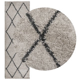 Vidaxl rug Pamplona Shaggy Highly Pole 80x250 cm Beige Anthracite