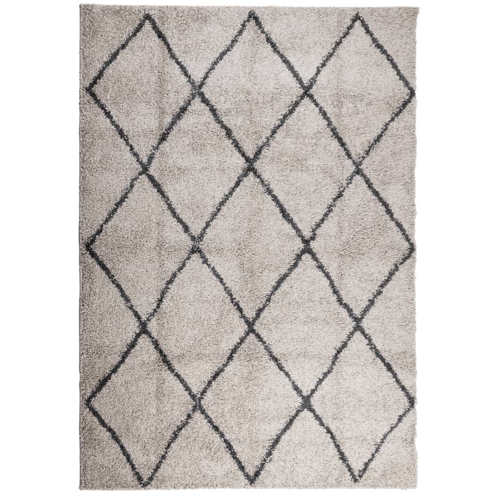 Vidaxl RUG PAMPLONA SHAGGY Altamente Pila 120x170 CM Beige Anthracite