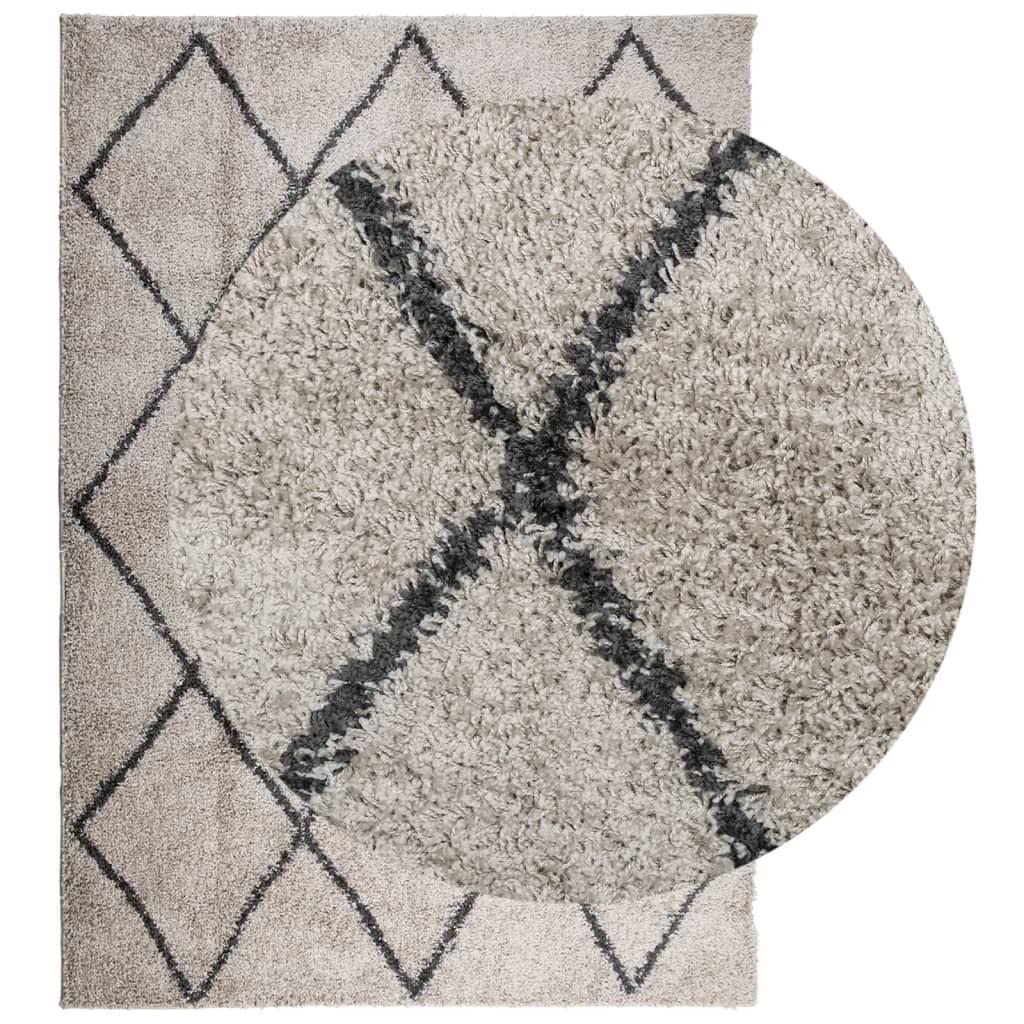 Vidaxl Rug Pamplona Shaggy Vysoce hromada 160x230 cm béžová antracit