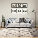 Vidaxl Rug Pamplona Shaggy Sterkt pol 200x200 cm Beige Anthracite