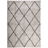 Vidaxl Rug Pamplona Shaggy Sterkt pol 200x280 cm Beige Anthracite