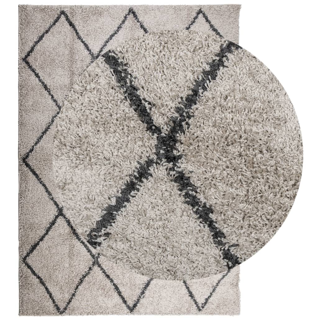 Vidaxl rug Pamplona Shaggy Highly Pole 200x280 cm Beige Anthracite