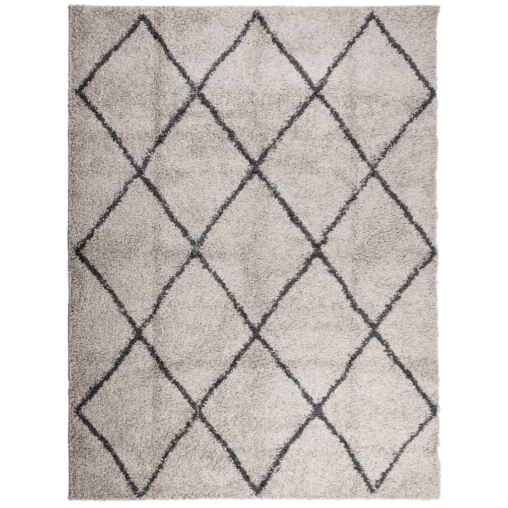 Vidaxl Rug Pamplona Shamgy héich Pole 300x400 cm Antige Anthracit